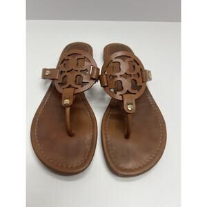 Tory Burch Women’s Miller Vintage Vachetta Leather Slip On Sandals Size 8.5 M
